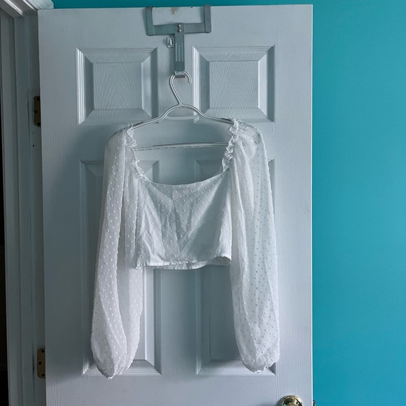 Shein Pheasant Style Long Sleeve Crop top - Picture 2 of 6